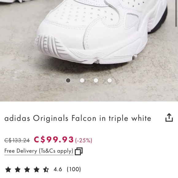 Adidas Falcon in white - Picture 2 of 2